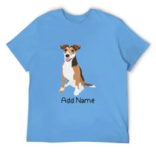 Load image into Gallery viewer, Personalized Jack Russell Terrier Dad Cotton T Shirt-Apparel-Apparel, Dog Dad Gifts, Jack Russell Terrier, Personalized, Shirt, T Shirt-Men&#39;s Cotton T Shirt-Sky Blue-Medium-2