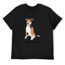 Load image into Gallery viewer, Personalized Jack Russell Terrier Dad Cotton T Shirt-Apparel-Apparel, Dog Dad Gifts, Jack Russell Terrier, Personalized, Shirt, T Shirt-Men&#39;s Cotton T Shirt-Black-Medium-9