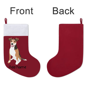 Personalized Jack Russell Terrier Large Christmas Stocking-Christmas Ornament-Christmas, Home Decor, Jack Russell Terrier, Personalized-Large Christmas Stocking-Christmas Red-One Size-3