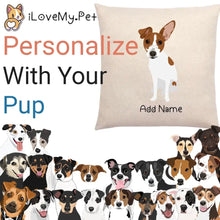 Load image into Gallery viewer, Personalized Jack Russell Terrier Linen Pillowcase-Linen Pillow Case-Cotton-Linen-16"x16"