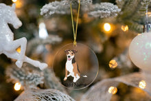 Load image into Gallery viewer, Personalized Jack Russell Terrier Love Christmas Tree Ornaments-Christmas Ornament-Christmas, Jack Russell Terrier, Personalized-Christmas Tree Ornaments-Transparent-3.5&quot; or 8.9 cm-4