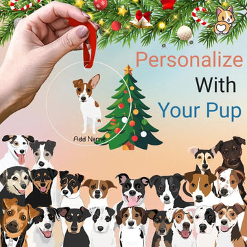 Personalized Jack Russell Terrier Love Christmas Tree Ornaments 360x