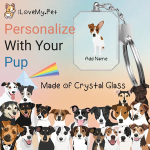 Jack Russell Terrier crystal-keychain-multi