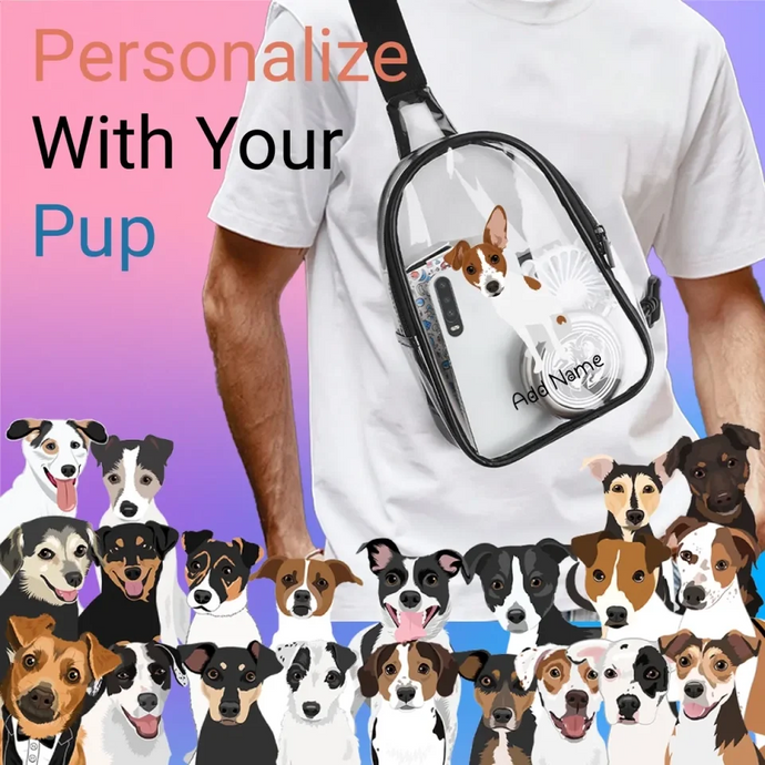 Jack Russell Terrier transparent-sling-bag-multi