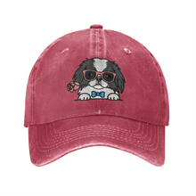 Load image into Gallery viewer, Personalized Japanese Chin Baseball Cap - Romeo Japanese Chin Design - Match Your Dog's Coat Color-Hats &amp; Caps-Accessories,Baseball Caps,Dog Mom Gifts-Wine Red-One Size-2