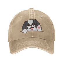 Load image into Gallery viewer, Personalized Japanese Chin Baseball Cap - Waving Japanese Chin Design - Match Your Dog's Coat Color-Hats &amp; Caps-Red-Natural-One Size-62