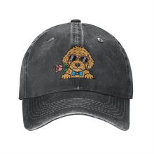 Load image into Gallery viewer, Personalized Labradoodle Baseball Cap - Romeo Labradoodle Design - Match Your Dog's Coat Color-Hats &amp; Caps-Accessories,Baseball Caps,Dog Mom Gifts-Black-One Size-2