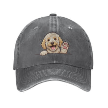 Load image into Gallery viewer, Personalized Labradoodle Baseball Cap - Waving Labradoodle Design - Match Your Dog's Coat Color-Hats &amp; Caps-Deep Heather-One Size-3