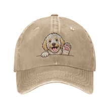 Load image into Gallery viewer, Personalized Labradoodle Baseball Cap - Waving Labradoodle Design - Match Your Dog's Coat Color-Hats &amp; Caps-Natural-One Size-4