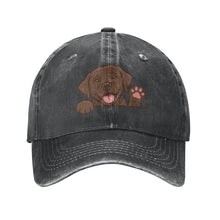 Load image into Gallery viewer, Personalized Labrador Retriever Baseball Cap - Waving Labrador Retriever Design - Match Your Dog's Coat Color-Hats &amp; Caps-Accessories,Baseball Caps,Dog Dad Gifts,Dog Mom Gifts,Labrador-Black-One Size-3