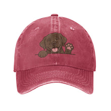 Load image into Gallery viewer, Personalized Labrador Retriever Baseball Cap - Waving Labrador Retriever Design - Match Your Dog's Coat Color-Hats &amp; Caps-Accessories,Baseball Caps,Dog Dad Gifts,Dog Mom Gifts,Labrador-Red-One Size-4