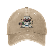 Load image into Gallery viewer, Personalized Lhasa Apso Baseball Cap - Romeo Lhasa Apso Design - Match Your Dog's Coat Color-Hats &amp; Caps-Accessories,Baseball Caps,Dog Mom Gifts-Beige-One Size-3