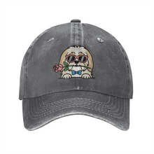 Load image into Gallery viewer, Personalized Lhasa Apso Baseball Cap - Romeo Lhasa Apso Design - Match Your Dog's Coat Color-Hats &amp; Caps-Accessories,Baseball Caps,Dog Mom Gifts-Gray-One Size-2