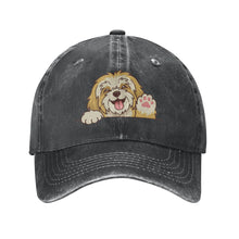 Load image into Gallery viewer, Personalized Lhasa Apso Baseball Cap - Waving Lhasa Apso Design - Match Your Dog's Coat Color-Hats &amp; Caps-Accessories,Baseball Caps,Dog Dad Gifts,Dog Mom Gifts,Lhasa Apso-Black-One Size-2
