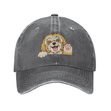 Load image into Gallery viewer, Personalized Lhasa Apso Baseball Cap - Waving Lhasa Apso Design - Match Your Dog's Coat Color-Hats &amp; Caps-Accessories,Baseball Caps,Dog Dad Gifts,Dog Mom Gifts,Lhasa Apso-Deep Heather-One Size-3