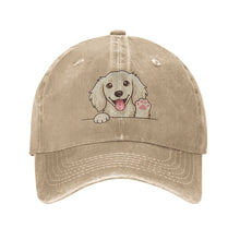 Load image into Gallery viewer, Personalized Long-haired Dachshund Baseball Cap - Waving Long-haired Dachshund Design - Match Your Dog's Coat Color-Hats &amp; Caps-Accessories,Baseball Caps,Dachshund,Dog Dad Gifts,Dog Mom Gifts-Natural-One Size-4