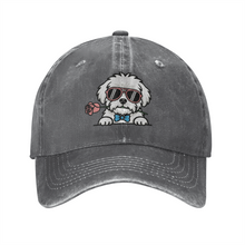 Load image into Gallery viewer, Personalized Maltese Baseball Cap - Romeo Maltese Design - Match Your Dog's Coat Color-Hats &amp; Caps-Accessories,Baseball Caps,Dog Mom Gifts-Gray-One Size-2