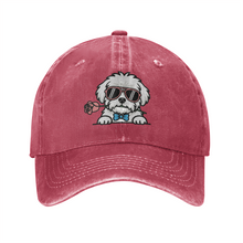 Load image into Gallery viewer, Personalized Maltese Baseball Cap - Romeo Maltese Design - Match Your Dog's Coat Color-Hats &amp; Caps-Accessories,Baseball Caps,Dog Mom Gifts-Wine Red-One Size-4