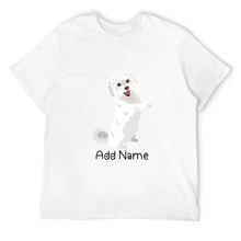 Load image into Gallery viewer, Personalized Maltese Dad Cotton T Shirt-Apparel-Apparel, Dog Dad Gifts, Maltese, Personalized, Shirt, T Shirt-Men&#39;s Cotton T Shirt-White-Medium-10