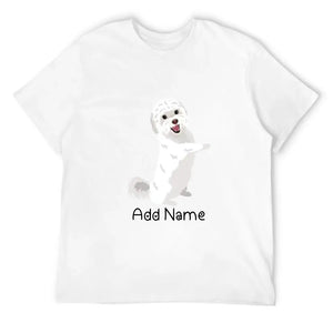 Personalized Maltese Dad Cotton T Shirt-Apparel-Apparel, Dog Dad Gifts, Maltese, Personalized, Shirt, T Shirt-Men's Cotton T Shirt-White-Medium-10