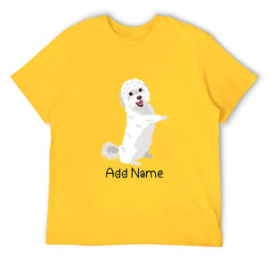 Personalized Maltese Dad Cotton T Shirt-Apparel-Apparel, Dog Dad Gifts, Maltese, Personalized, Shirt, T Shirt-Men's Cotton T Shirt-Yellow-Medium-13