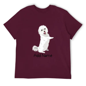 Personalized Maltese Dad Cotton T Shirt-Apparel-Apparel, Dog Dad Gifts, Maltese, Personalized, Shirt, T Shirt-Men's Cotton T Shirt-Maroon-Medium-15