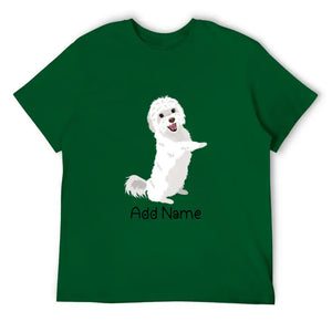 Personalized Maltese Dad Cotton T Shirt-Apparel-Apparel, Dog Dad Gifts, Maltese, Personalized, Shirt, T Shirt-Men's Cotton T Shirt-Green-Medium-16