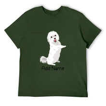 Load image into Gallery viewer, Personalized Maltese Dad Cotton T Shirt-Apparel-Apparel, Dog Dad Gifts, Maltese, Personalized, Shirt, T Shirt-Men&#39;s Cotton T Shirt-Army Green-Medium-17