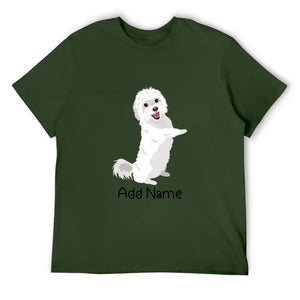 Personalized Maltese Dad Cotton T Shirt-Apparel-Apparel, Dog Dad Gifts, Maltese, Personalized, Shirt, T Shirt-Men's Cotton T Shirt-Army Green-Medium-17