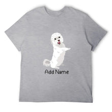 Load image into Gallery viewer, Personalized Maltese Dad Cotton T Shirt-Apparel-Apparel, Dog Dad Gifts, Maltese, Personalized, Shirt, T Shirt-Men&#39;s Cotton T Shirt-Gray-Medium-19