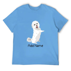 Personalized Maltese Dad Cotton T Shirt-Apparel-Apparel, Dog Dad Gifts, Maltese, Personalized, Shirt, T Shirt-Men's Cotton T Shirt-Sky Blue-Medium-2