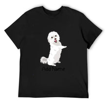 Load image into Gallery viewer, Personalized Maltese Dad Cotton T Shirt-Apparel-Apparel, Dog Dad Gifts, Maltese, Personalized, Shirt, T Shirt-Men&#39;s Cotton T Shirt-Black-Medium-9