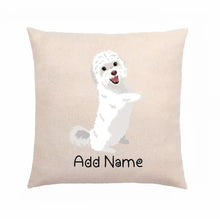 Load image into Gallery viewer, Personalized Maltese Linen Pillowcase-Home Decor-Dog Dad Gifts, Dog Mom Gifts, Home Decor, Maltese, Pillows-2