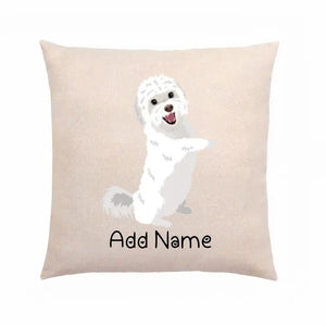 Personalized Maltese Linen Pillowcase-Home Decor-Dog Dad Gifts, Dog Mom Gifts, Home Decor, Maltese, Personalized, Pillows-Linen Pillow Case-Cotton-Linen-12"x12"-2