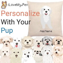 Load image into Gallery viewer, Personalized Maltese Linen Pillowcase-Home Decor-Dog Dad Gifts, Dog Mom Gifts, Home Decor, Maltese, Personalized, Pillows-1