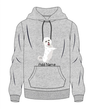 Load image into Gallery viewer, Personalized Maltese Love Men&#39;s Warm Hoodie Sweatshirt-Apparel-Apparel, Dog Dad Gifts, Hoodie, Maltese, Personalized, Sweatshirt-Men&#39;s Warm Hoodie Sweatshirt-Gray-S-10