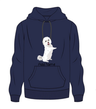 Load image into Gallery viewer, Personalized Maltese Love Men&#39;s Warm Hoodie Sweatshirt-Apparel-Apparel, Dog Dad Gifts, Hoodie, Maltese, Personalized, Sweatshirt-Men&#39;s Warm Hoodie Sweatshirt-Navy Blue-S-2