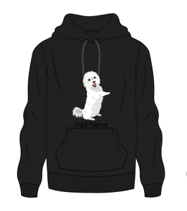 Personalized Maltese Love Men's Warm Hoodie Sweatshirt-Apparel-Apparel, Dog Dad Gifts, Hoodie, Maltese, Personalized, Sweatshirt-Men's Warm Hoodie Sweatshirt-Black-S-9