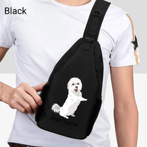 Personalized Maltese Love Unisex Sling Bag Backpack-Accessories-Maltese-Unisex Sling Bag Backpack-Black-One Size-2