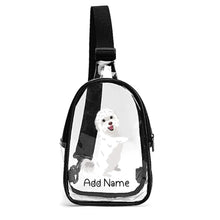 Load image into Gallery viewer, Personalized Maltese Love Unisex Transparent Sling Bag-Accessories-Maltese-Unisex Transparent Sling Bag-Transparent-One Size-2