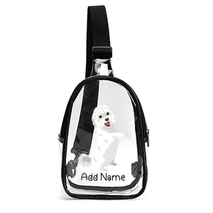 Personalized Maltese Love Unisex Transparent Sling Bag-Accessories-Maltese-Unisex Transparent Sling Bag-Transparent-One Size-2