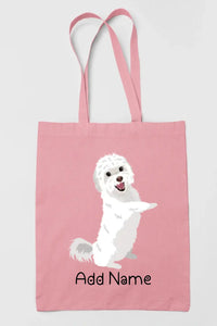 Personalized Maltese Love Zippered Tote Bag-Accessories-Accessories, Bags, Dog Mom Gifts, Maltese, Personalized-11