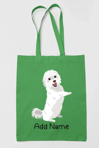 Personalized Maltese Love Zippered Tote Bag-Accessories-Accessories, Bags, Dog Mom Gifts, Maltese, Personalized-18