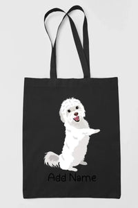 Personalized Maltese Love Zippered Tote Bag-Accessories-Accessories, Bags, Dog Mom Gifts, Maltese, Personalized-19