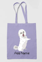 Load image into Gallery viewer, Personalized Maltese Love Zippered Tote Bag-Accessories-Accessories, Bags, Dog Mom Gifts, Maltese, Personalized-Zippered Tote Bag-Pastel Purple-Classic-2