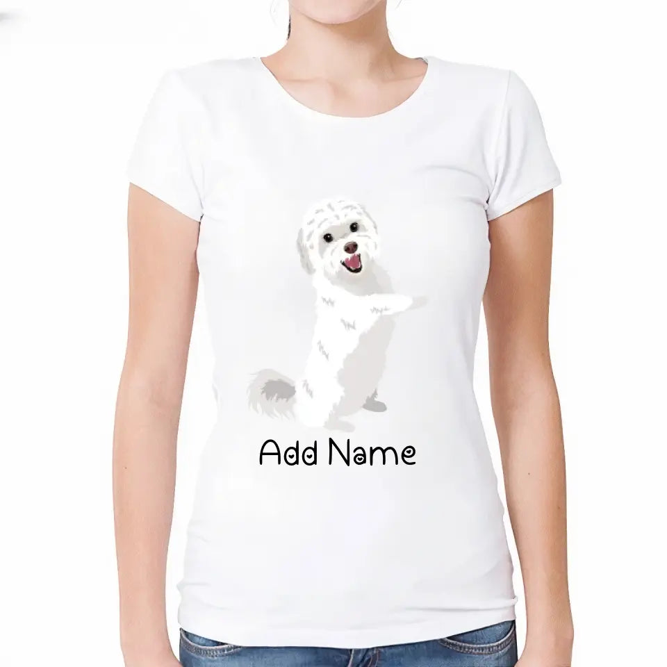 Personalized Maltese Mom T Shirt for Women-Customizer-Apparel, Dog Mom Gifts, Maltese, Personalized, Shirt, T Shirt-Modal T-Shirts-White-Small-2