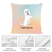 Load image into Gallery viewer, Personalized Maltese Soft Plush Pillowcase-Home Decor-Christmas, Dog Dad Gifts, Dog Mom Gifts, Home Decor, Maltese, Personalized, Pillows-3