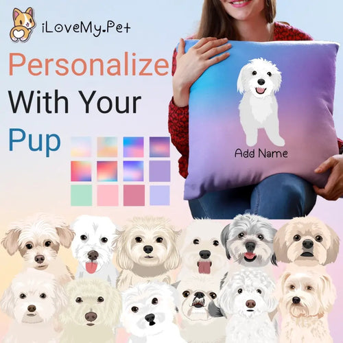 Personalized Maltese Soft Plush Pillowcase