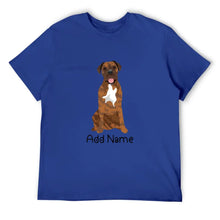 Load image into Gallery viewer, Personalized Mastiff Dad Cotton T Shirt-Apparel-Apparel, Dog Dad Gifts, English Mastiff, Personalized, Shirt, T Shirt-Men&#39;s Cotton T Shirt-Blue-Medium-11