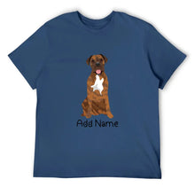 Load image into Gallery viewer, Personalized Mastiff Dad Cotton T Shirt-Apparel-Apparel, Dog Dad Gifts, English Mastiff, Personalized, Shirt, T Shirt-Men&#39;s Cotton T Shirt-Navy Blue-Medium-12